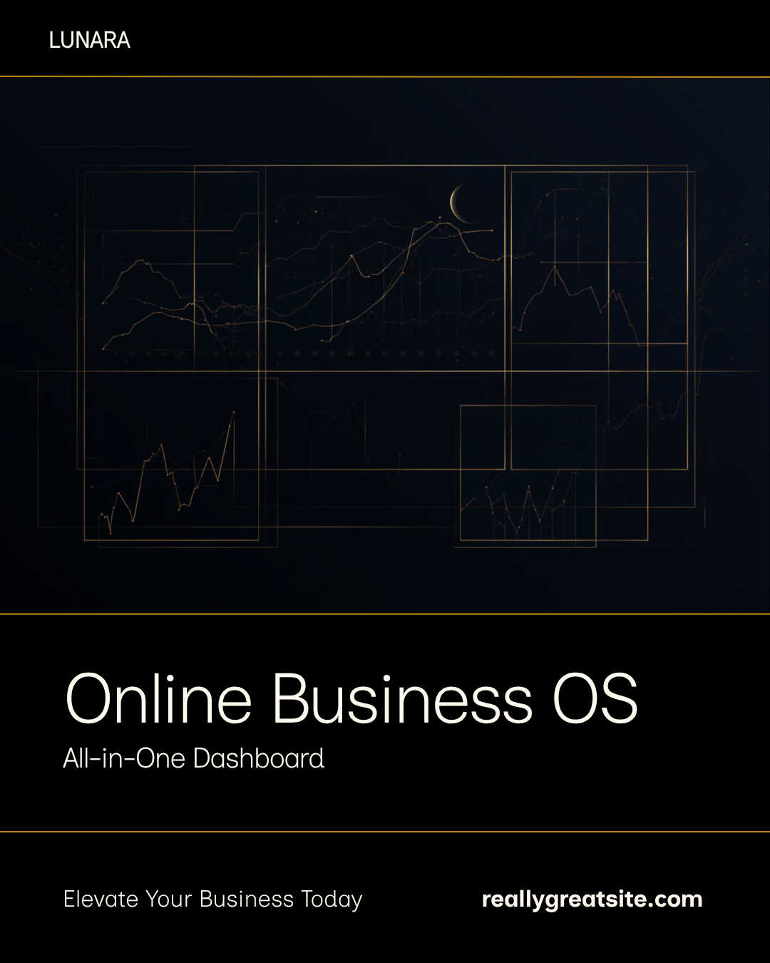 Online Business OS — Canva business dashboard template, Lunara