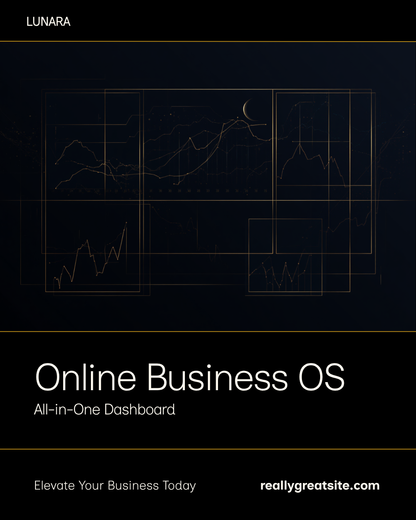 Online Business OS — Canva business dashboard template, Lunara
