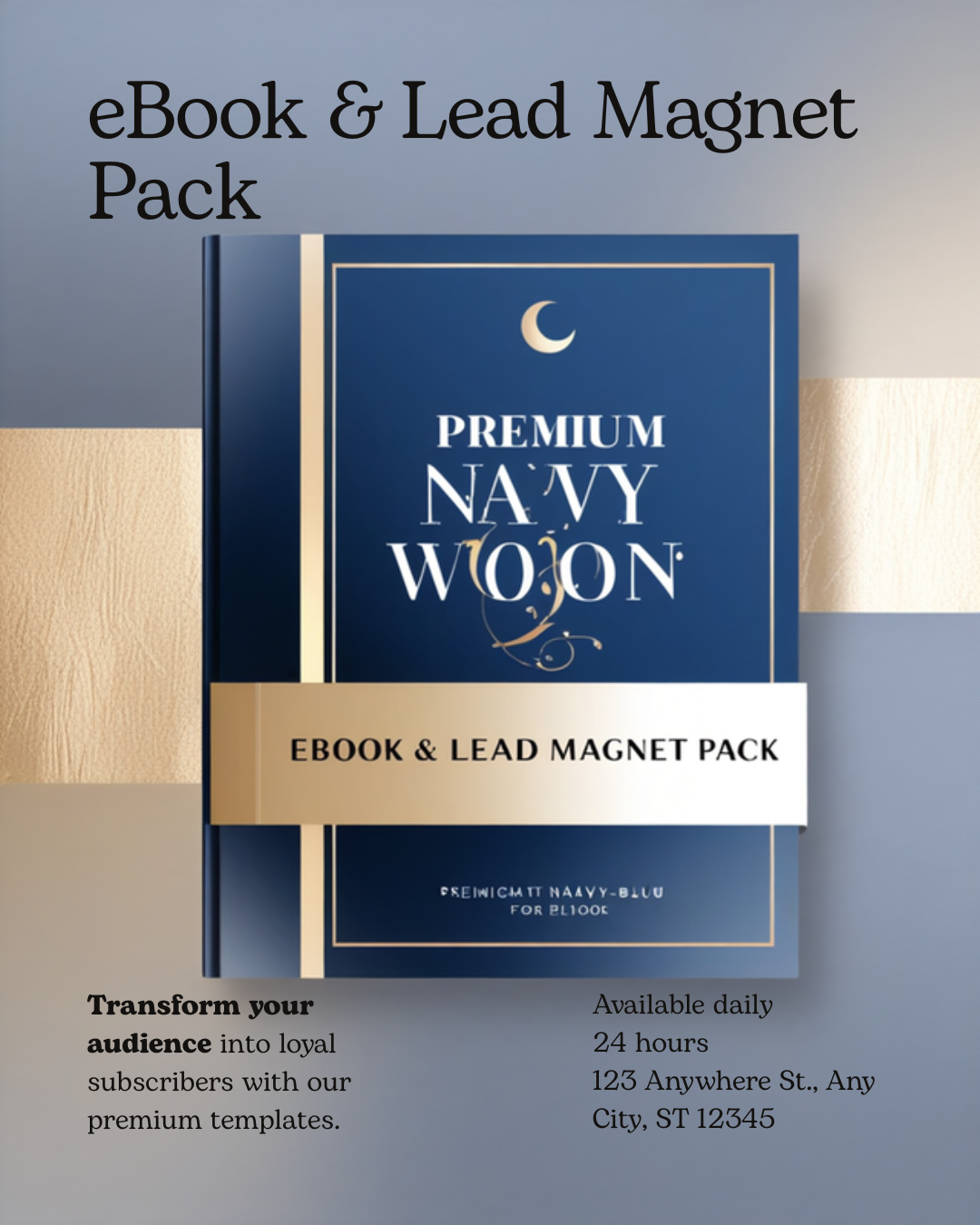 eBook & Lead Magnet Pack — Canva template cover, Lunara