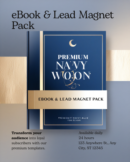 eBook & Lead Magnet Pack — Canva template cover, Lunara
