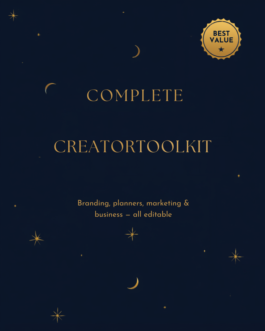 Complete Creator Toolkit — all 9 Canva templates bundle, Lunara