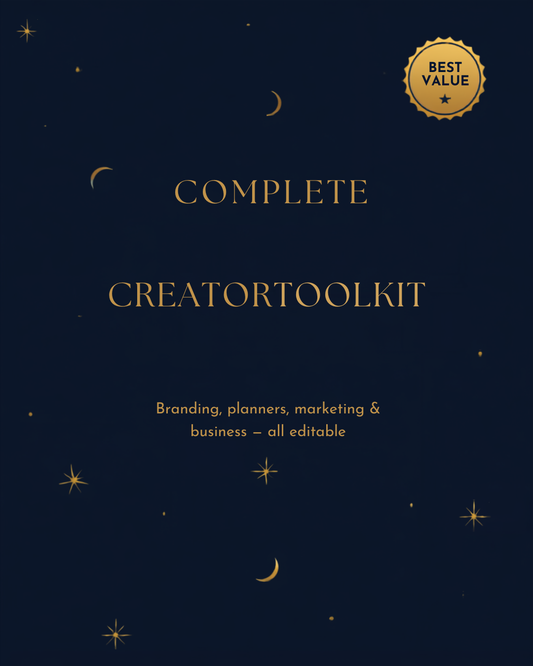 Complete Creator Toolkit — all 9 Canva templates bundle, Lunara