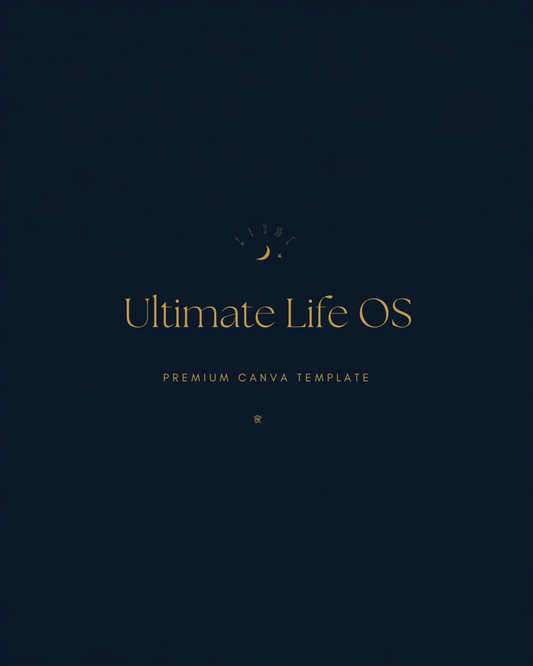 Ultimate Life OS — Canva template cover, Lunara