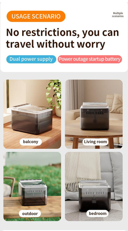 FreshFlow fountain battery and charging details