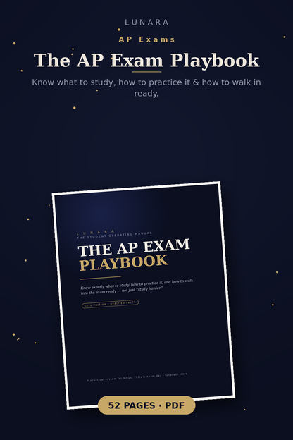 The AP Exam Playbook (eBook) | Study System for AP Exams — MCQs, FRQs, Study Plans & Exam-Day Strategy