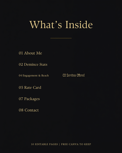 Creator Media Kit & Rate Card — Pitch Brands and Price Your Work