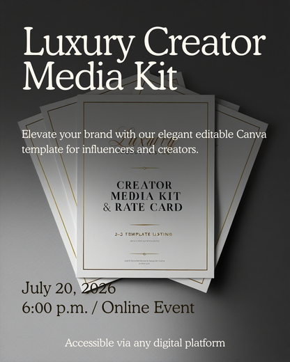 Creator Media Kit & Rate Card — Pitch Brands and Price Your Work