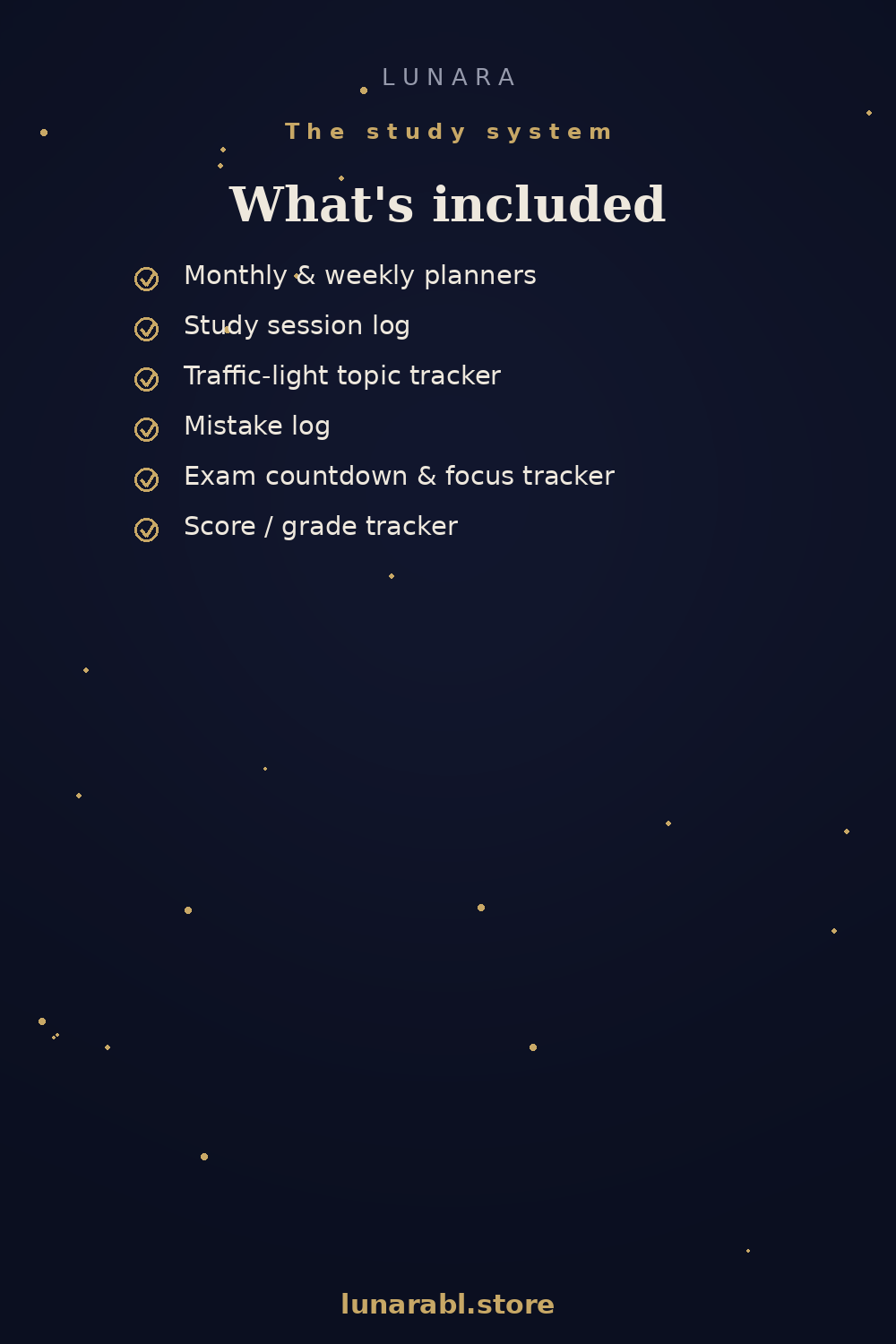 The Student Study Kit (Printable) | Planners, Topic Tracker, Mistake Log & Exam Countdown for Students