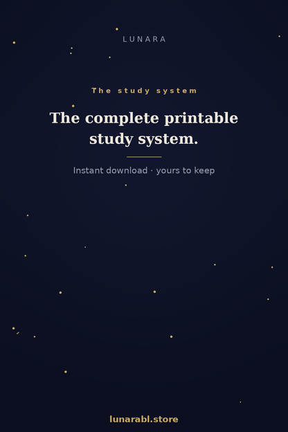The Student Study Kit (Printable) | Planners, Topic Tracker, Mistake Log & Exam Countdown for Students