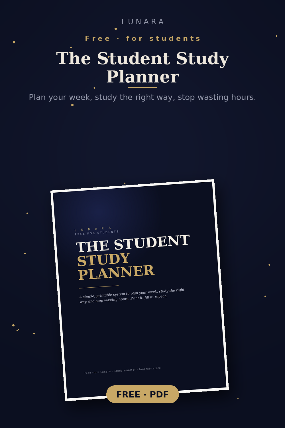 Free Student Study Planner (Printable) | Weekly Planner, Study Session Sheet & Topic Tracker for Students