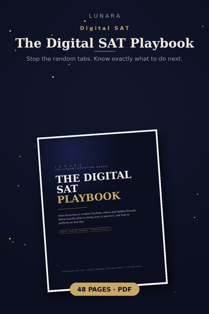 The Digital SAT Playbook (eBook) | Student Study System — Reading, Writing, Math, Pacing & Test-Day Strategy