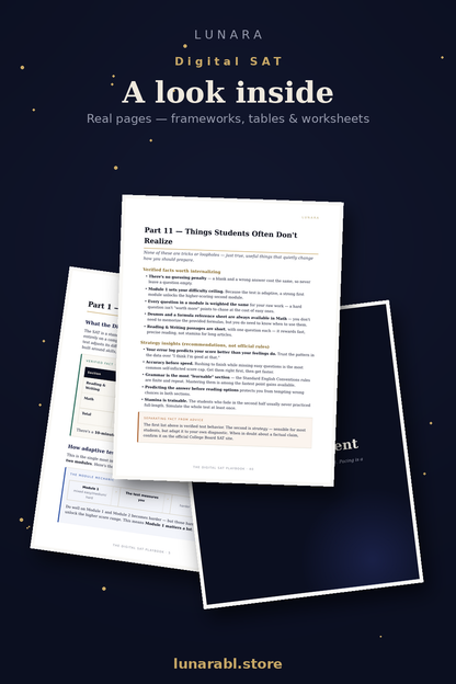 The Digital SAT Playbook (eBook) | Student Study System — Reading, Writing, Math, Pacing & Test-Day Strategy