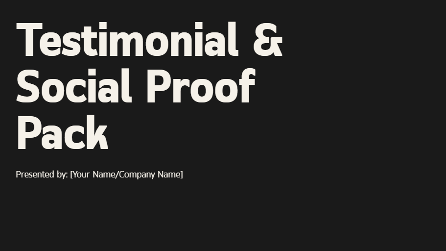 Testimonial & Social Proof Pack