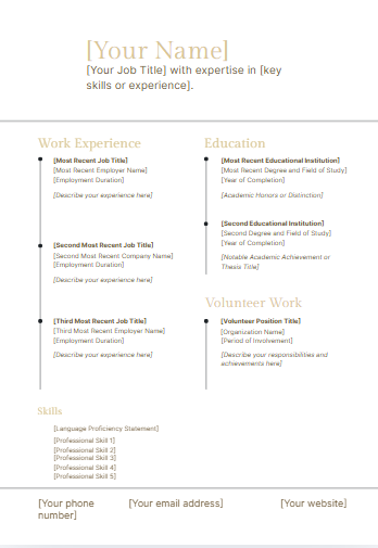 Resume + Cover Letter Template