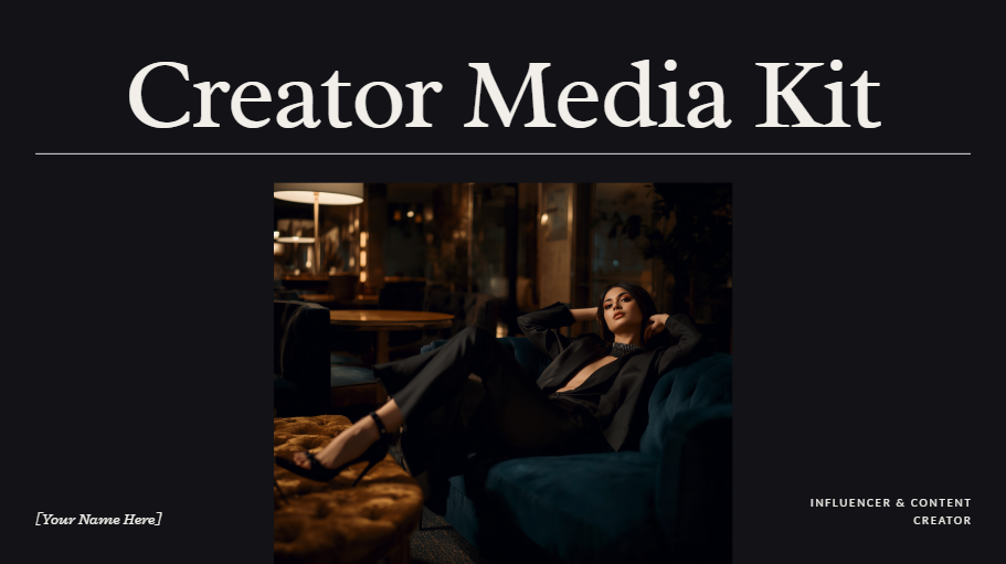 Creator Media Kit & Rate Card — Pitch Brands and Price Your Work
