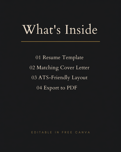 Resume + Cover Letter Template