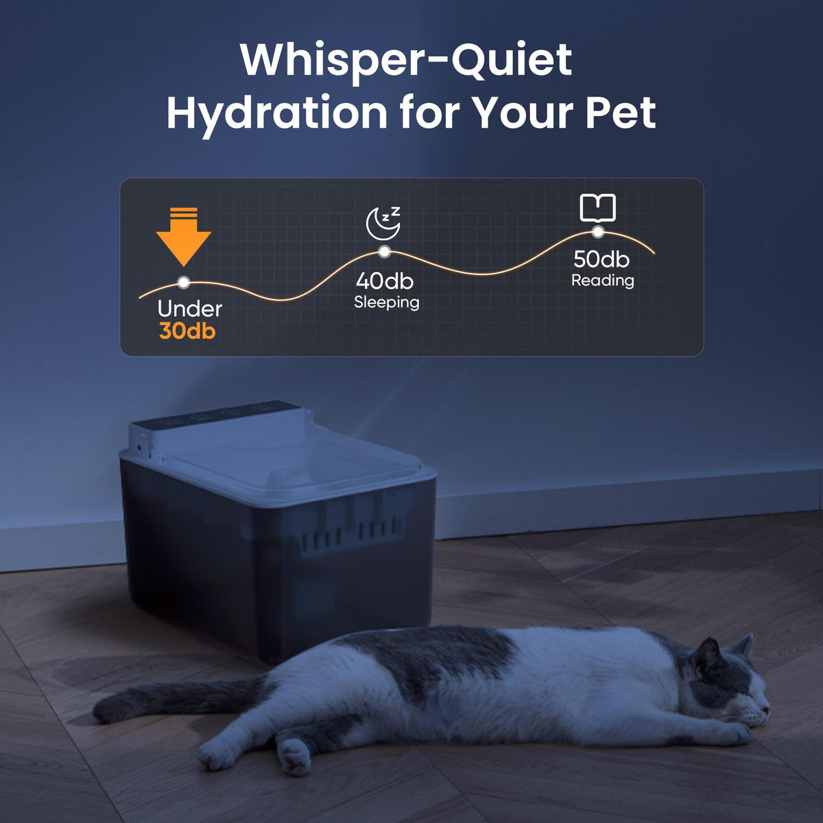 FreshFlow cordless stainless steel cat fountain