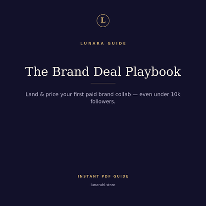 The Brand Deal Playbook — Land Your First Paid Collab