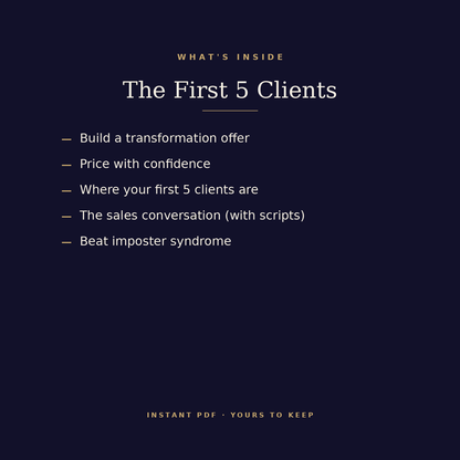 The First 5 Clients — For New Coaches